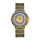 ONOLA ON3813 classic fashion retro men's large plate gold watch steel strap watch men's