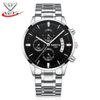 NIBOSI 2309 Men Watch Chronograph Sport Mens Watches Top Brand Luxury luminous Waterproof Full Steel Quartz Gold Clock Men
