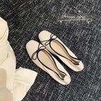 Women shoes Sheii bow square toe pumps ballet flats women's shoes office lady causal shoes N1-1
