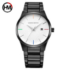 Hannah Martin Original Design Waterproof Tungsten Black Steel Strap Watches Business Calendar Quartz Men's watch HM-17551