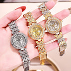 BW Women's watch fashion elegant Small Full Diamond Watch Fashion Small Dial Round Women's Watch Light Luxury lady Watch