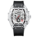 Kimsdun Multifunctional Waterproof Men's Watch Bucket Shape Transparent Men's and Women's Watch K-2150B