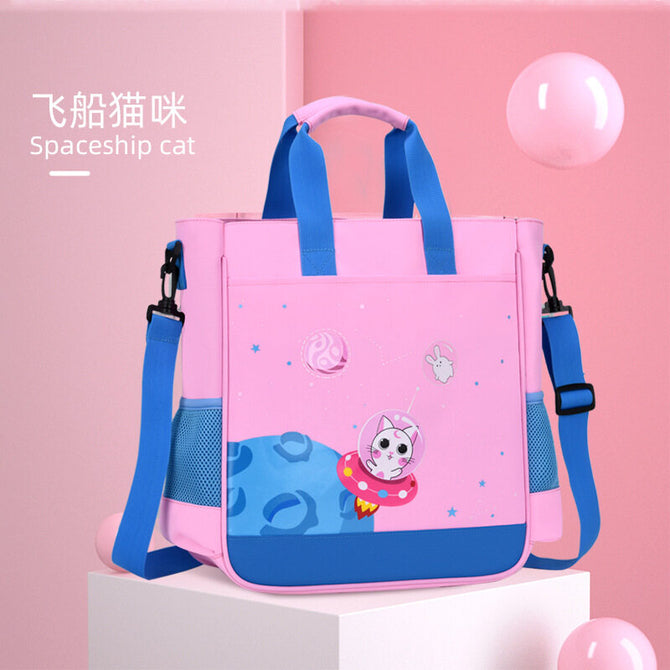 Primary school student tutoring bag boys and girls diagonal handbags light and large capacity BX09