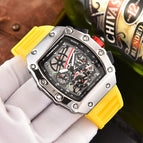 New men's Square Watch Elements Business Men's Six-Pin Running Seconds Multi-Function Calendar Watch 8087H