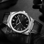 2022 new Japanese Movement Men's watch top leather strap leisure fashion trend waterproof watch m-5015p