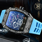 Watch for mem Richard European-Style Diamond Quartz Watch Fashion Sports Barrel-Shaped in Stock 9791