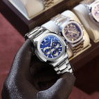 Chenxi Multi-Functional True Three Eyes Six-Pin Men's Watch Calendar Moon Phase Timing Octagonal Live Quartz men Watch CX-922
