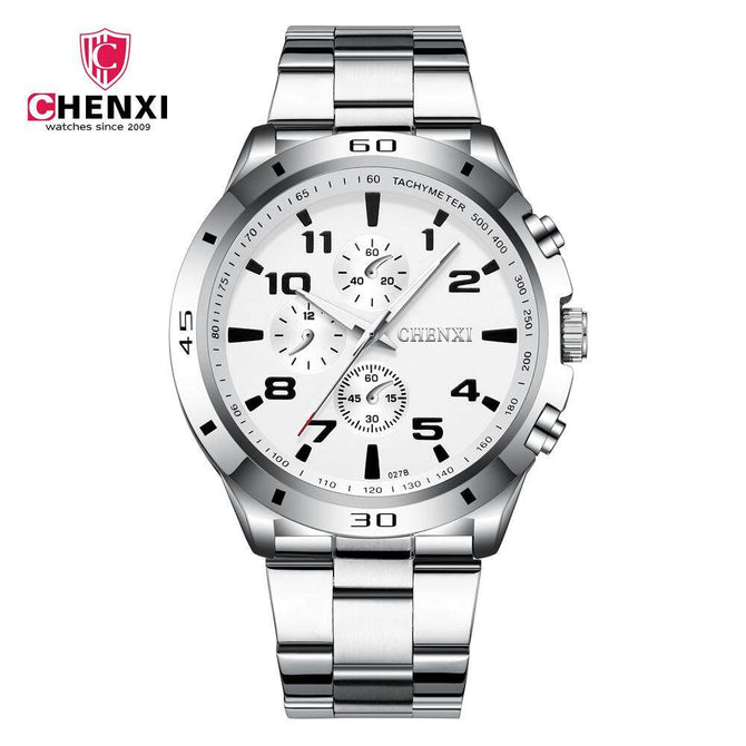 CHENXI Hot Selling Business Watch Luminous Waterproof Quartz Watch 027b Three Eyes Men's Sports Watch CX-027B