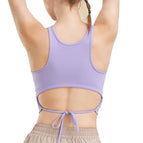 Back Hollow out Rope Yoga Clothes Sports Bra Women's Fitness Sports Tight Top Vest with Chest Pad MZ23