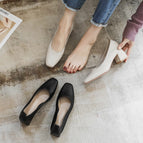Square toe shoes women's 2022 new women's shoes casual soft shallow mouth women's thick heel Korean version 616-1