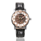 Winner Men's Fashion Roman Numerals Hollow Retro Belt manual mechanical men causal Watch SLZ37
