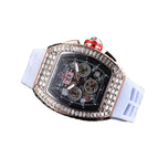 Men's watch Barrel-Shaped Square Diamond 6-Pin Quartz Watch European Fashion Men's Watch in Stock 8130