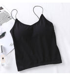 New seamless can be worn outside and inside with thin straps underwear vest all-in-one with chest pad sports beauty back sling
