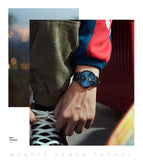 OLEVS Watch men simple thin calendar waterproof quartz men sports causal watch 5869 leather