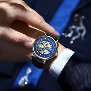 2022 new KIMSDUN watch men's hollow automatic mechanical watch waterproof luminous fashion men's casual watch K-2027A