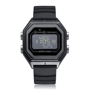 North edge men's all-metal small square watch waterproof sports compass SPORT small square watch ALPHA