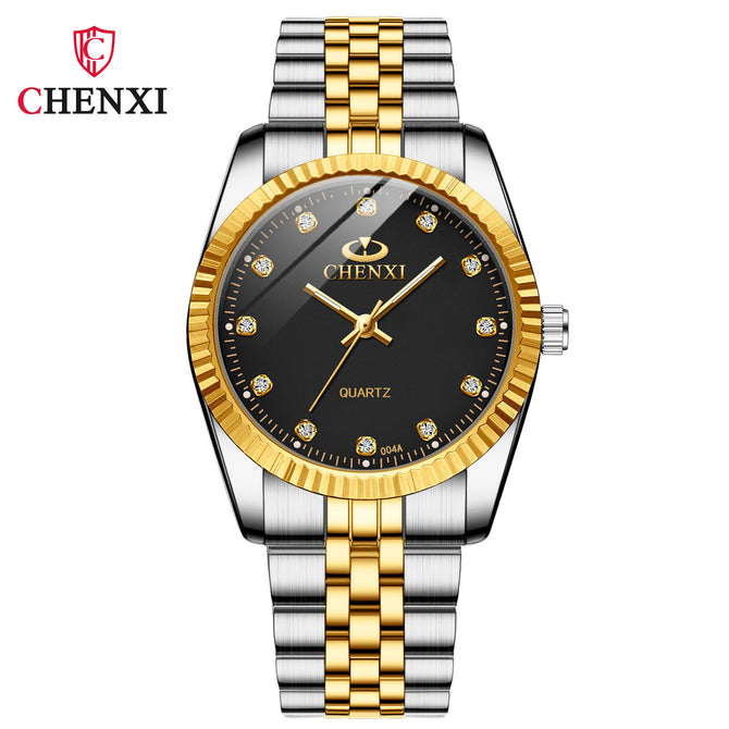 CHENXI Men and Women Watch Quartz Watch 004A Fashion waterproof casual watch CX004A inter gold
