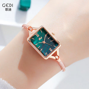 Gedi Women watch summer new bracelet watch net red fashion small fresh square waterproof student watch 52036