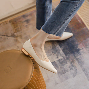 2022 new fashion casual professional women's shoes shallow mouth korean shoes square toe soft bottom scoop shoes A86-1