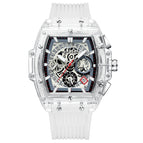 Kimsdun Multifunctional Waterproof Men's Watch Bucket Shape Transparent Men's and Women's Watch K-2150B