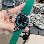 TICTOC Korean version of the trendy fashion ladies watch female ins large dial square leather strap calendar female watch 0556