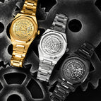 Bestwin Men's Watch Alloy Hollow Sheet Plate Luminous Machinery Calendar Waterproof Men's Quartz Watch 951