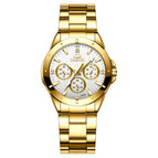 CHENXI Gold Couple Watch 019a Hot Selling Product Three Eyes Men and women Business quartz Watch XZ-019A full gold