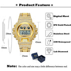 MISSFOX diamond multi-function fashion electronic watch high-end waterproof men's watch v304