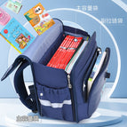 New Schoolbag Children's Horizontal Schoolbag Primary School Boys and Girls Spine Protection Lightweight Backpack