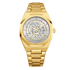 Bestwin Men's Watch Alloy Hollow Sheet Plate Luminous Machinery Calendar Waterproof Men's Quartz Watch 951
