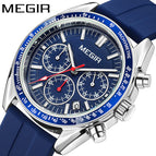 Megir Men's Watch Multifunctional Chronograph Waterproof Large Dial Sports Watch 8105