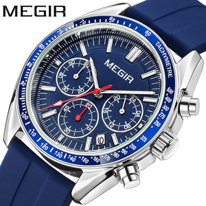 Megir Men's Watch Multifunctional Chronograph Waterproof Large Dial Sports Watch 8105