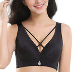 PLUS size bra underwear women thin collecting gathering no steel ring sexy bra large size
