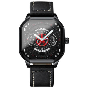 KIMSDUN Men's Watch square Student Trendy Waterproof fashion Luminous Men's casual Quartz Watch K-2169B