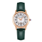 GUOU 6044 watches Women's Fashion Trend Large Dial Belt Quartz Watch Retro Versatile Waterproof Watch for women