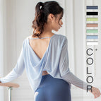 2021 Women's T-Shirt Long Sleeve Loose Quick Drying fitness running yoga sports top