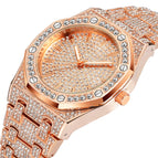 PINTIME men's and women's watch love couple watch new starry diamond large dial full diamond watch 1493