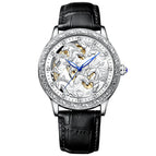 KIMSDUN men's casual watch 3D Engraving Eight Horses Fashion Hollow Automatic Mechanical Watch Waterproof men Watch K-2196A