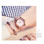 [Larger Stock] GUOU 8076 Women's watch Fashion Simple Luminous Calendar Quartz watch lady watches