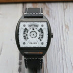 Punk Style Turntable Boys New Concept Watch Trendy Men's Fashion Watch All-Match Square Belt Quartz Watch 58778