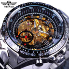 Winner Mechanical Sport Golden Watch Mens Watches Montre Homme Clock Men Automatic Skeleton Watch