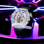 Kimsdun Multifunctional Waterproof Men's Watch Bucket Shape Transparent Men's and Women's Watch K-2150B