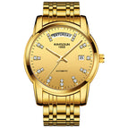 KIMSDUN steel belt fashion men's automatic watch mechanical watch waterproof business double calendar men's watch K-1967A