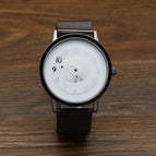 Korean Concept Fashion Watch man and women watch Woven Mesh Neutral Watch Turntable Trend Steel Belt Watch