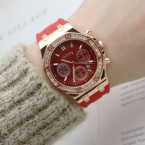 Square ix-Pin Women's Watch fashion Quartz Watch Girls Watch Silicone Strap student's casual watch 208