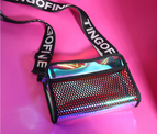 New laser fashion ladies mobile phone bag multi-functional waterproof transparent belt bag