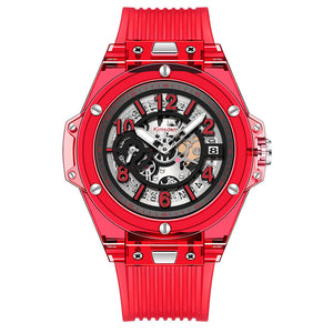 KIMSDUN New Fashion Transparent Silicone Couple Watch Men's and Women's Waterproof Quartz Watch K-1981B