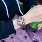 GUOU 6605 Fashion Women's Watches 2018 Ladies Watches For Women Watch Women Rotating Dial Leather Watch