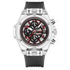 KIMSDUN transparent silicone multi-function watch female watch student waterproof couple watch K-1984B
