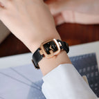 GUOU  8190 Small Face Dial Square Watches for Women 30M Waterproof Female Quartz Watch Simple Ladies Wristwatches
